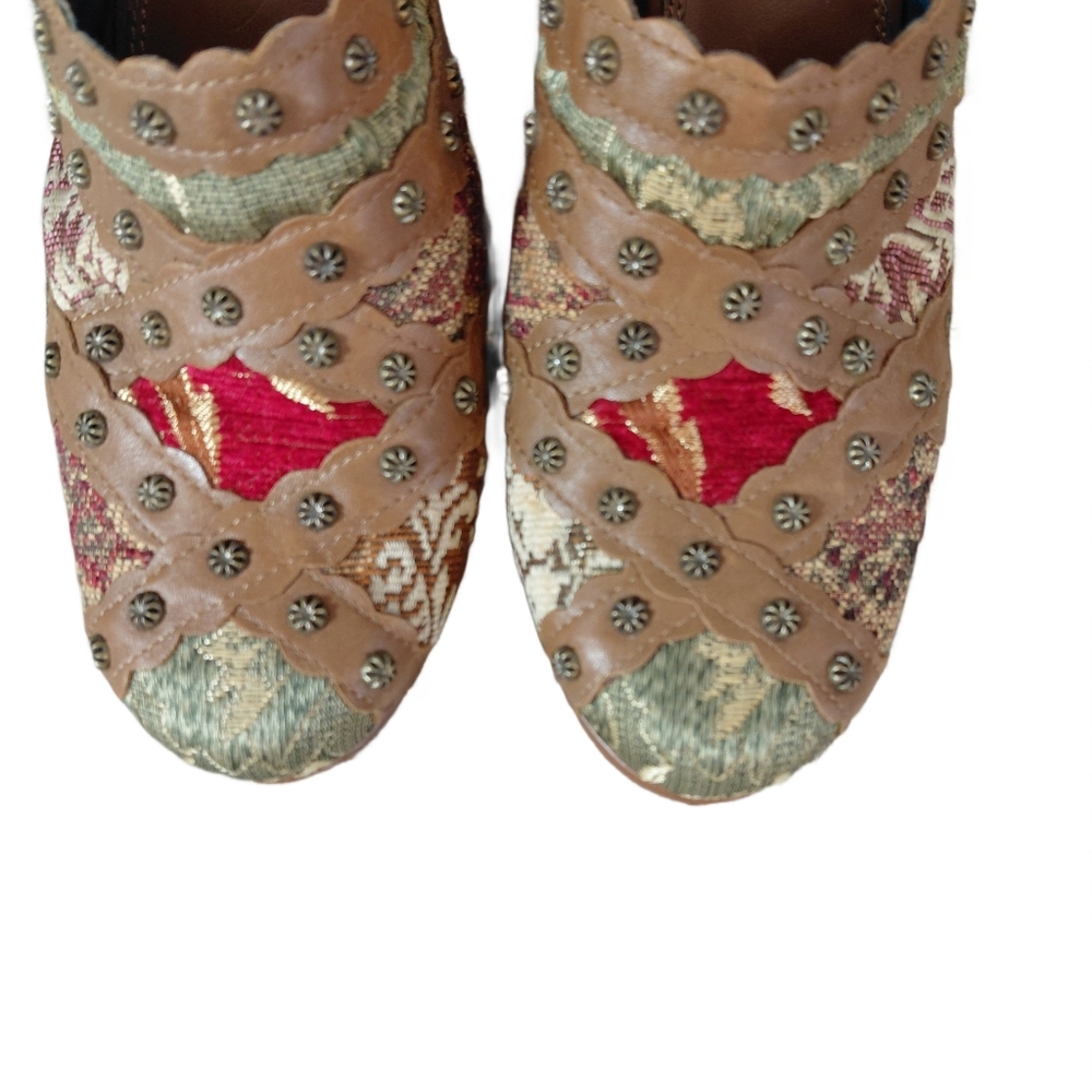 Liz Claiborne Patchwork Multicolor Embroidered Ta… - image 3